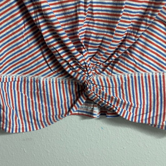 Abercrombie & Fitch Women Striped Crop Top Twist Knot Size M. - Picture 3 of 7